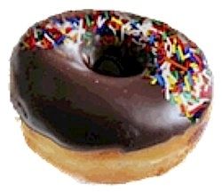 Chocolate Dipped Gluten Free Donut with Sprinkles