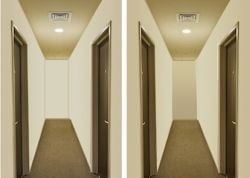 Long, narrow room with color correction               © 2012 Restoration Fabrics & Trims LLC
