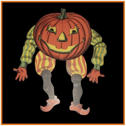 This old Halloween decoration has movable arms &amp; legs that you can position as you want. This one is actually quite scary to a lot of younger kids.