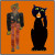 Accordian legged scarecrow and black cat to hang Accordian legged scarecrow and black cat to hang