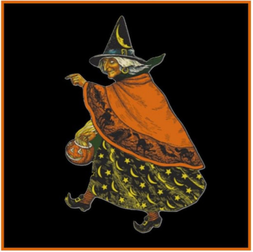My favorite Witch decoration! Actually, the original is quite worn out - this is a vintage reproduction