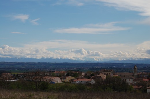 Looking over Issel to the Pyrenees