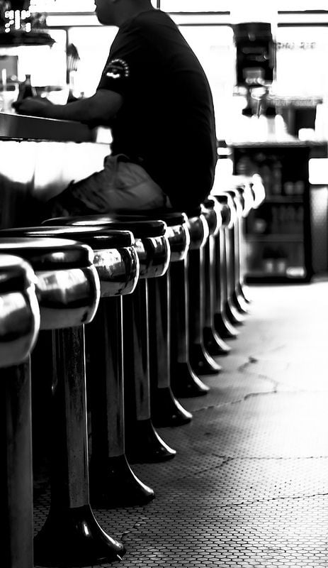 Row of Stools at the Drugstore