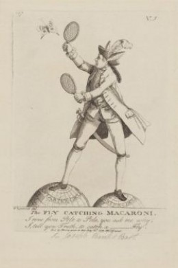 Well-known naturalist Joseph Banks in a caricature published in 1772