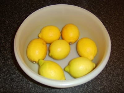 Washing the Fresh Lemons