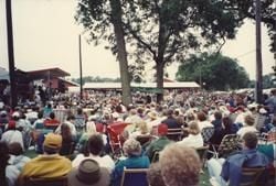 Soaking up sun and music at Stage 3 (one of six stages) during 1992 WVF.