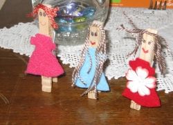 Clothespin dolls made by my granddaughter!