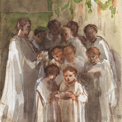 Choir singing on Christmas Choir singing on Christmas