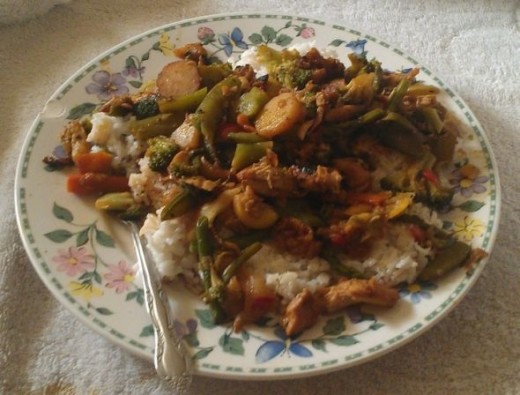 Leftover Fried Chicken Stir Fry Ready to Eat