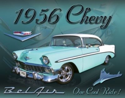 My heart is captured by the Chevy Bel Air. I just love them. Image by AllPosters