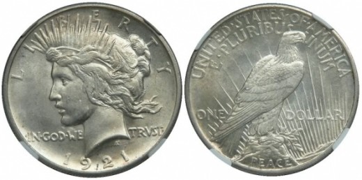 1921 Peace Dollar