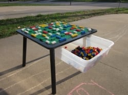 Lego Table Made Out Of Cheap Kids Folding Table