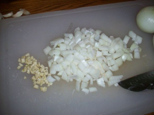 Chopped Garlic and Onions