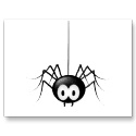 Black Spider Postcard available at Zazzle.com