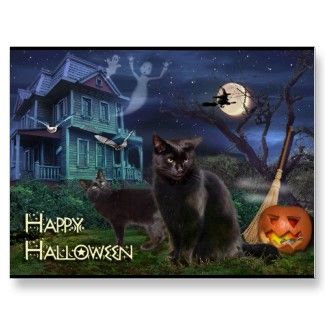 Happy Halloween Postcard available at Zazzle.com