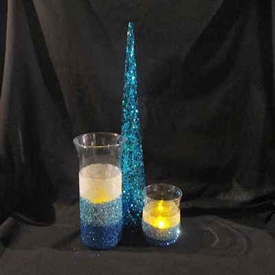 DIY Glitter Candle Holder Craft