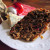 Christmas cake served with cheese