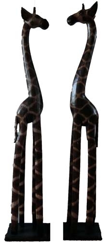 Handcrafted Wooden Giraffes