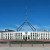 Panoramic view of the front of Australia's 'new' Parliament House built into Capital Hill and showing the 'boomerang' shaped design. Panoramic view of the front of Australia's 'new' Parliament House built into Capital Hill and showing the 'boomerang' shaped design.