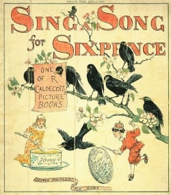 Illustration from Sing a Song for Sixpence (1880) by Randolph Caldecott (d. 1886) 