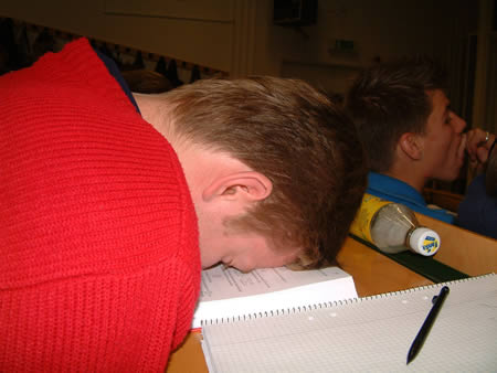 If you fall asleep during class ..