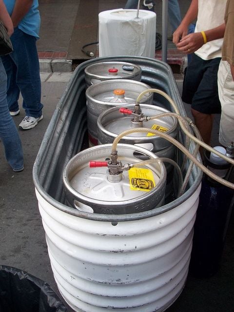 Kegs full of beer, everywhere at the Reno Nevada BBQ, Brews, and Blues Fest
