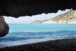 Myrtos Beach cave