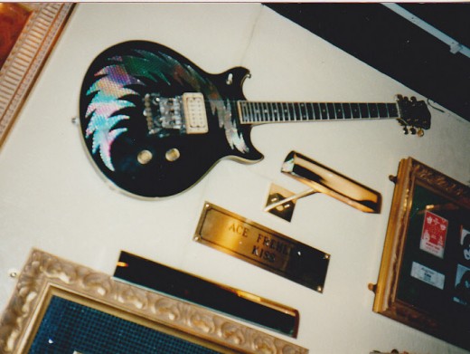 Hard Rock Cafe wall of Fame (as I call it) Ace Frehley's guitar from Kiss