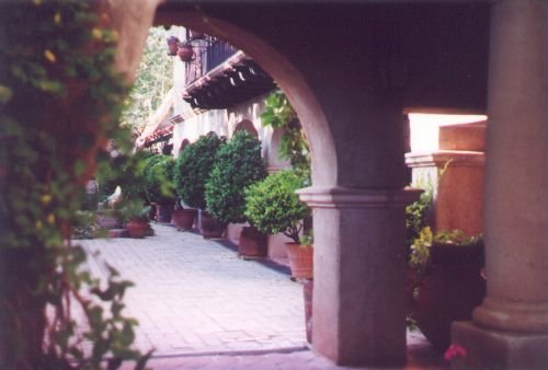Arches are a common feature of this architecture.