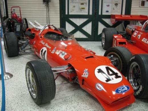 This is AJ Foyt's 1967 Indianapolis 500 winner.  It's a Coyote Ford.