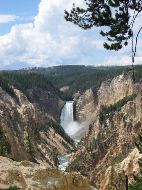 The lower falls in the Grand Canyon of Yellowstone