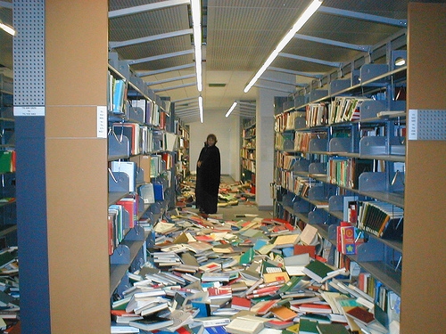 Books that Fell in an Earthquake