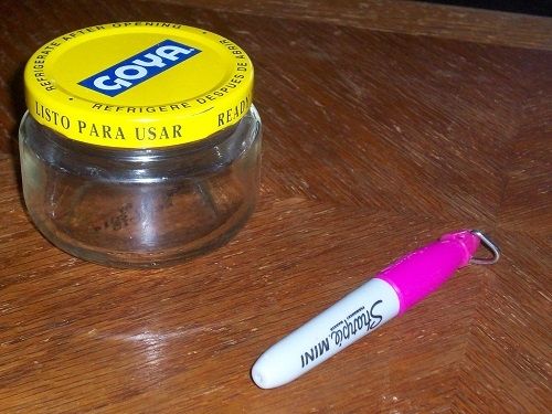 Empty Jar and Marker for Valentine