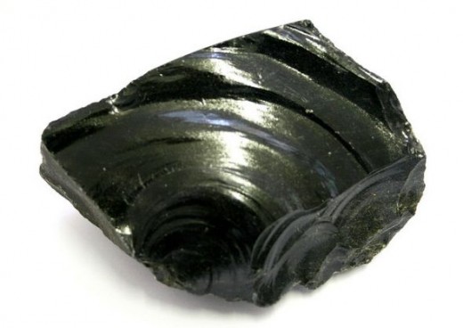 Obsidian with Conchoidal Fracture by kevinzim