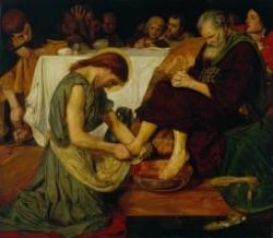 Painting of Jesus Washing Peter's Feet by Ford Madox Brown 