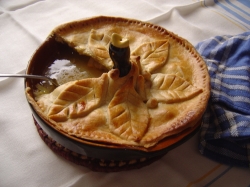 My pie with a pie bird inside
