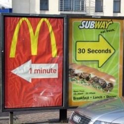 McDonalds or Subway?  Directions to your choice of fast food restaurants.