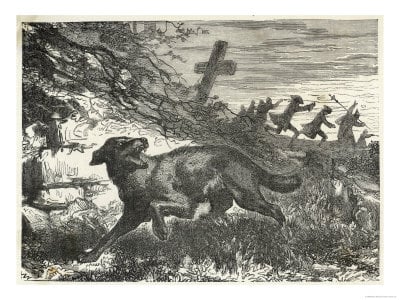 French villagers hunting a werewolf