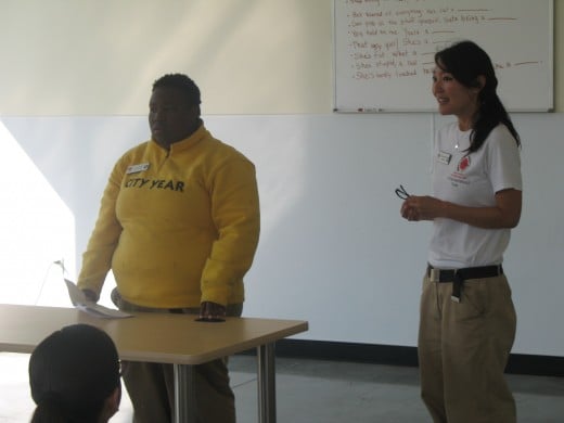 Working together to lead a workshop for City Year