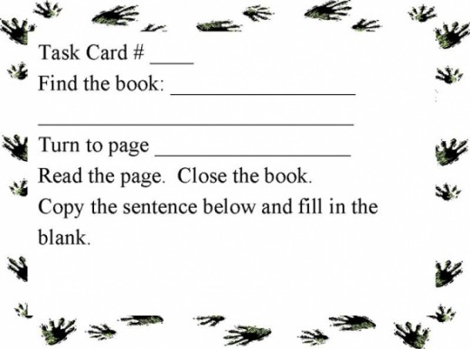 Animal Raccoon Tracks 2nd grade Task Card