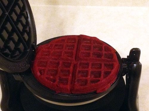 Cook for the time specific to your waffle iron.