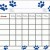 Paw prints goals chart. Paw prints goals chart.