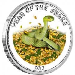 2013 Laos Silver Lunar Snake Coin
