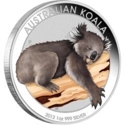 2012 Australian Colored Koala Silver Coin