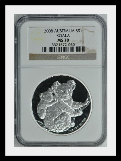 Australia 2008 S$1 Silver Koala NGC MS 70