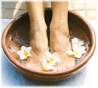 Soak you feet in scented bath to make them soft & smooth.