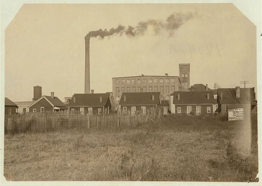 Housing in a mills factory in Alabama. Photographed by Hine, Lewis Wickes.