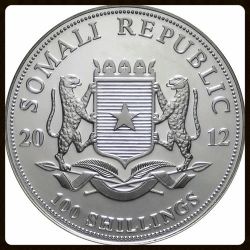 Somalia Silver Elephant Coin Obverse