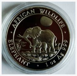 2011 Somalia Silver Elephant Coin