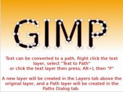 GIMP 2.8 Pen Tool and Text